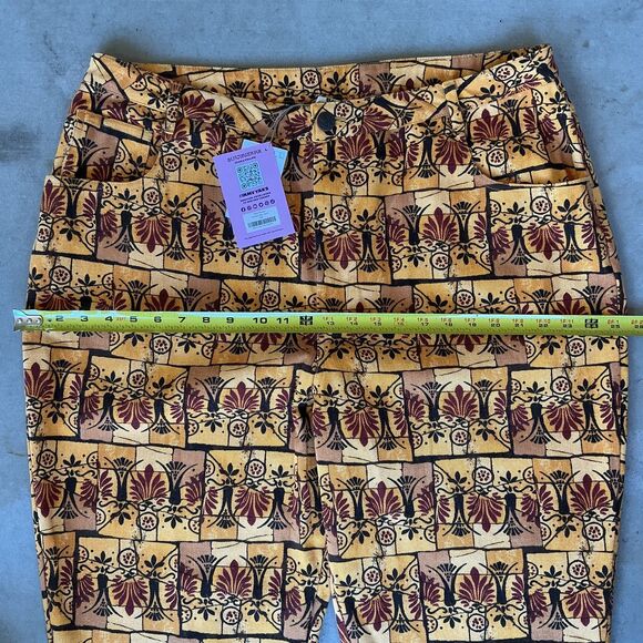 Lucy & Yak Jeans Size W40 / US 16 Organic Yellow BOHO Billie Print High Waist - Picture 9 of 12
